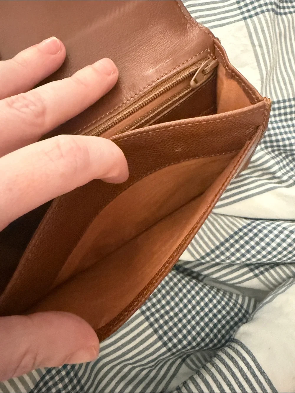 Chanel Brown Leather CC Logo Wallet